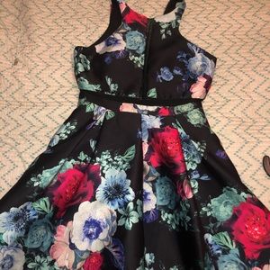 Floral Short prom, homecoming, formal dress